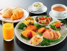 お子様ランチ/朝食一例 キッズプレートとセミビュッフェを楽しめる朝食(白米も有り)