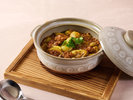 ≪アラカルト≫茄子と豚ミンチの辛味煮込み土鍋仕立て