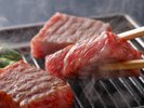 飛梅会席の伊予牛『絹の味』ステーキ(例)