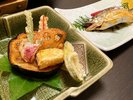 *なすの田楽。ひとつひとつ丁寧に仕上げております。女将こだわりの器も目で楽しんでください。