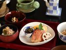 南條旅館の朝食御膳/身体に優しい和食膳をご用意いたします。