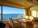 【そよ風館最上階和洋室『海楼』】露天風呂付きの最も広い和洋室。※給湯式(温泉ではございません)