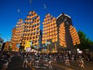 ホテルの目の前が竿燈祭りの会場