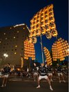 ホテルの目の前が竿燈祭りの会場