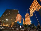 ホテルの目の前が竿燈祭りの会場