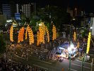 ホテルの目の前が竿燈祭りの会場