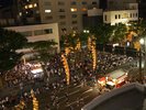 ホテルの目の前が竿燈祭りの会場