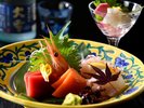 【お造り 献立例】季節の幸をより美しく。新鮮な魚介をご用意