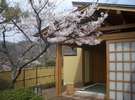 春には花見湯もできる、部屋付きの露天風呂