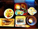 朝定食 しらす、干物、島のりなど※朝食は大人/小人も同じ内容となります。