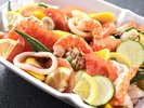 【ビュッフェメニュー】夏(2026年6月〜2026年8月)夏野菜と魚介のレモンマリネ