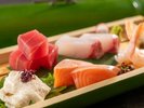 【土地の恵み会席/夏】鮪 勘八 サーモン 生湯葉 甘エビ(6月〜8月)