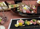 ホタルイカと鳥取和牛の陶板焼き