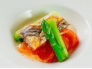 夏秋の先附:タチウオの三つ網