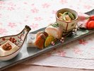 夕食 春の基本会席 (前菜の盛り付け例)