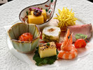 夕食 秋の基本会席(前菜の盛り付け例)
