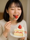 �P�[�L��H�ׂ鏗��