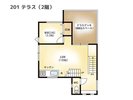 【間取りイメージ】201:テラス(2階)