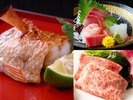 <雪〜Yuki〜会席>☆『黒毛和牛肉のしゃぶしゃぶ』『のど黒藻塩焼き』を堪能※お料理は一例です