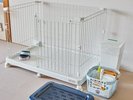 愛犬と一緒に泊まれるお部屋(ケージ、お掃除セット)