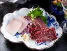 【くじらと旬菜のコース】くじら尾の身の刺身