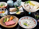 【ふく得プラン】国産とらふくと和牛陶板焼きの会席