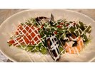 シーフドサラダ一例でございます。その日の仕入れにより様々な魚貝類が\(^o^)/ドレッシングも◎