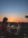 レストランテラスからの夕暮れ時