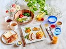 ご朝食の洋食プレートでございます。淡路島産の食材をふんだんに詰め込んだワンプレートです。