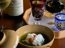 さっぱりと味わえる夏の美味と、旨味が体に沁み込む初秋の美味の両方が織り交ざった今月の献立。