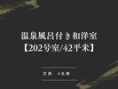 温泉風呂付き和洋室【202号室_42平米】