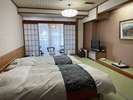 ■ベッド付き和風客室/和室のお部屋の中にツインベッドをご用意したお部屋です