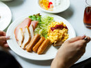【朝食】約10品程度の洋食バイキングメニューから、お好きなものをお好きなだけどうぞ!