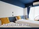 【Fusi Corner Twin Studio】18.9平米の空間にゆったりとお寛ぎいただけます。