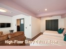 【High-Floor Glory Deluxe Room】2つダブルベッドを配した広々とした空間。