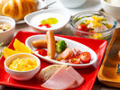 朝食ビュッフェ(洋食中心の一例)