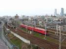 電車好きにはたまらないホテルからの眺め