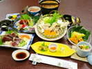 【お食事】夕食/もっちり♪四万十鶏とフレッシュ野菜の「贅沢鍋会席」※一例