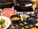 ・【夕食】厳選した瀬戸レモンポーク・和牛・穴子を使用したしゃぶしゃぶ