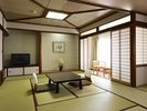 本館 和室14.5畳+レトロタイルのバスルーム付の客室