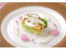 Hors-d'oeuvre「旬野菜のテリーヌ仕立て〜 ビーツのカクテルソースと共に 〜」