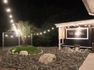 ライトアップされたおしゃれな空間でBBQを楽しめます