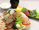【夕食付きプラン】常陸牛とお刺身2点盛り御膳