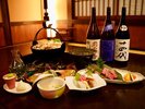 ご希望により囲炉裏での食事も可能です。