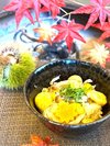 秋には庭の栗の木でとれた大栗を使った栗ご飯御賞味下さい。