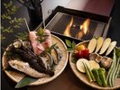 常磐もの海産物、旬の野菜と共に御賞味下さい。