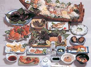 夕食は日間賀島の旬の海鮮料理を味わえる【食事一例】
