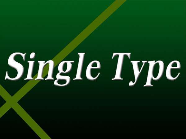 Single Type({كVO/AlbNXVO)