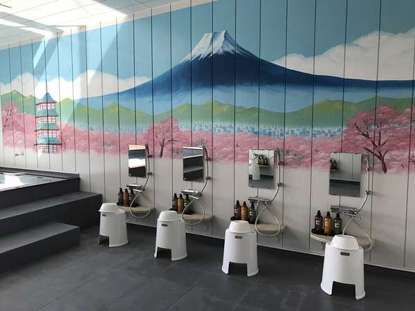大浴場の富士山