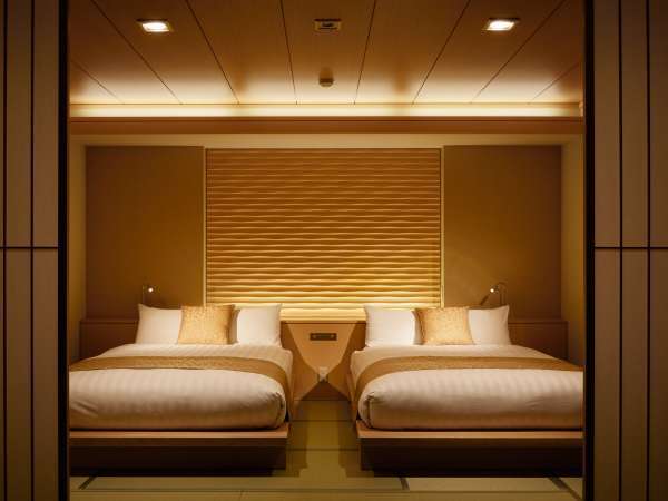 富士山を望む温泉露天風呂付客室17.5畳+ＴＷ【807】号室寝室